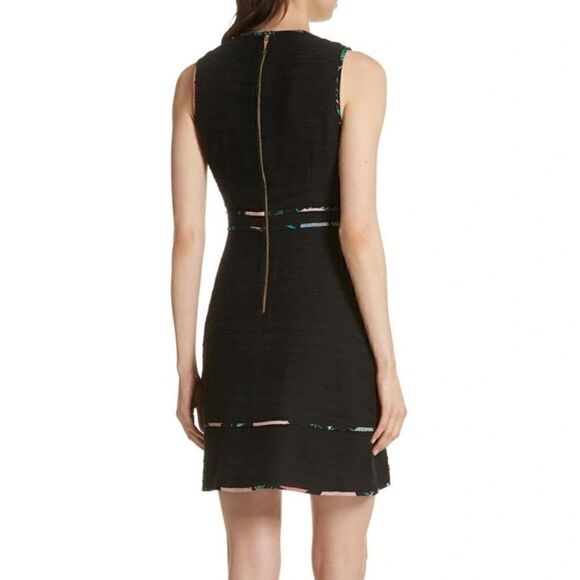 $398 EEUC Kate Spade Blossom Trim Dress in Black Picnic Perfect Tweed Size 2 - Picture 4 of 9